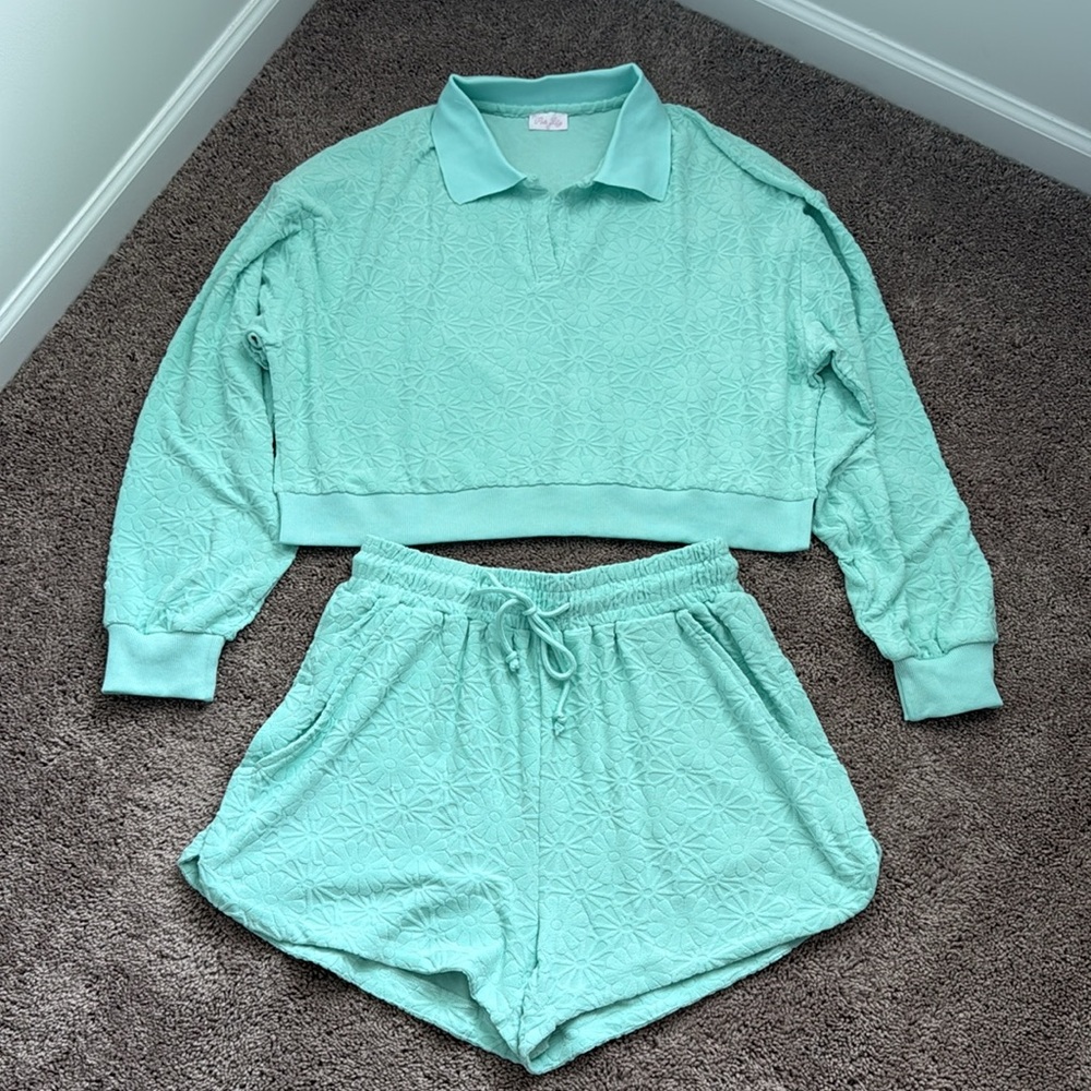 Pink Lily Terry Set